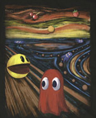 (image for) Pac Man Horror (Scream Parody) T-Shirt